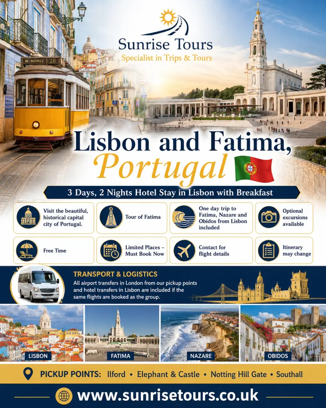 Lisbon and Fatima, Portugal! Flight Trip