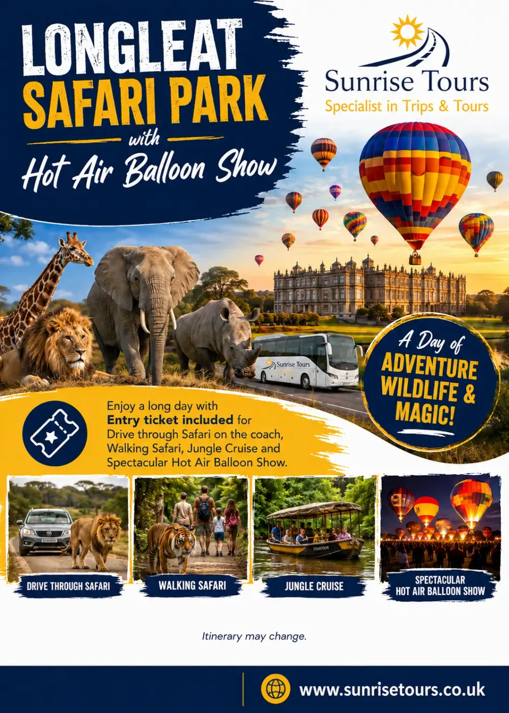 Longleat Safari Park with Festival of Lights from London