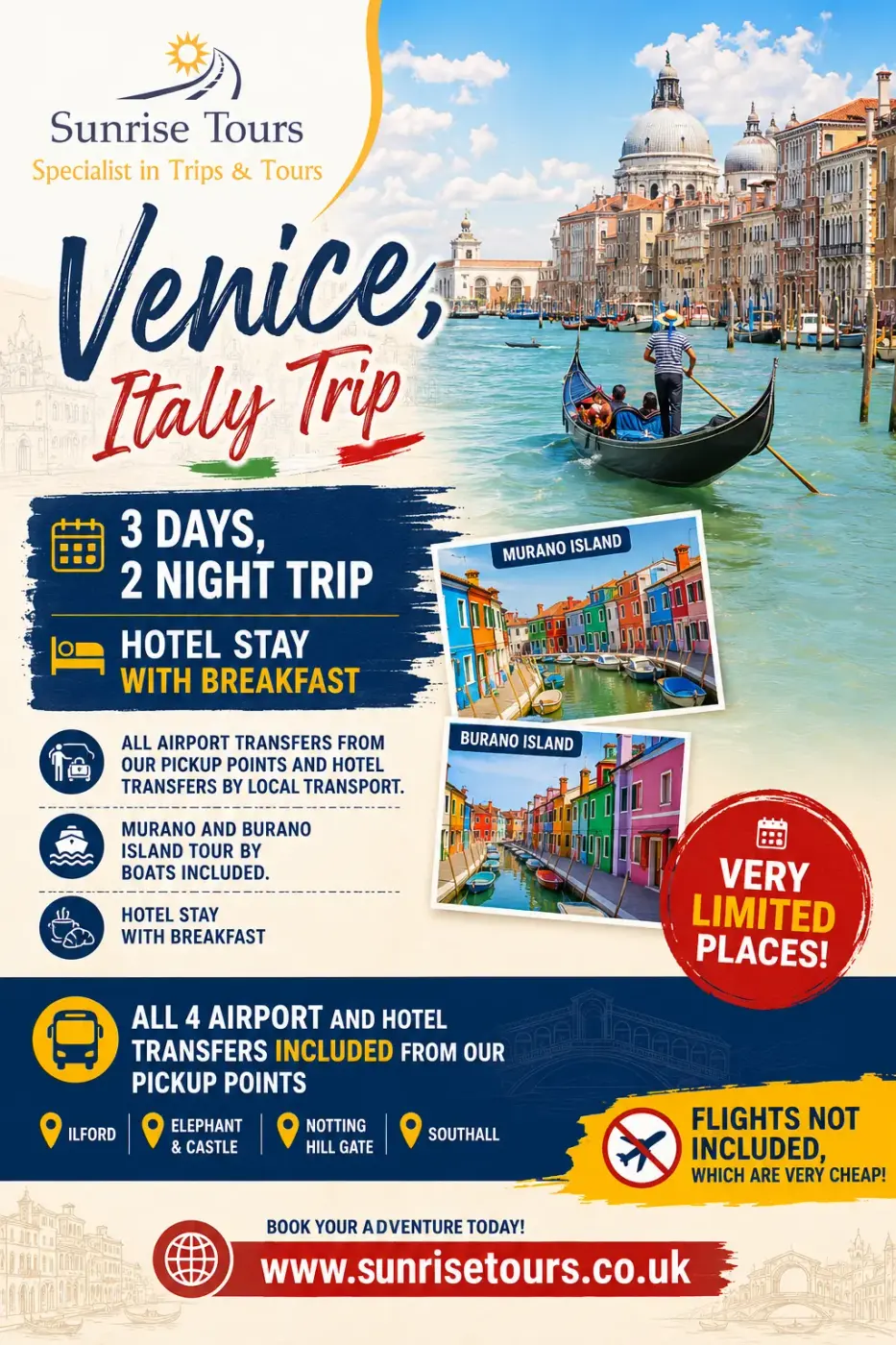 Venice, Italy! Flight Trip